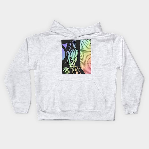 Rainbow Beam Kids Hoodie by LylaLace Studio